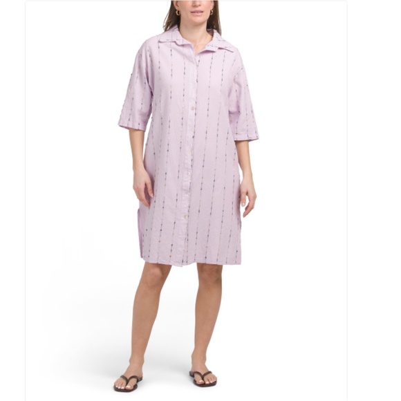 MADE IN ITALY 🇮🇹 WOMENS COTTON COMFORT SUMMER MIDI DRESS - Picture 1 of 3